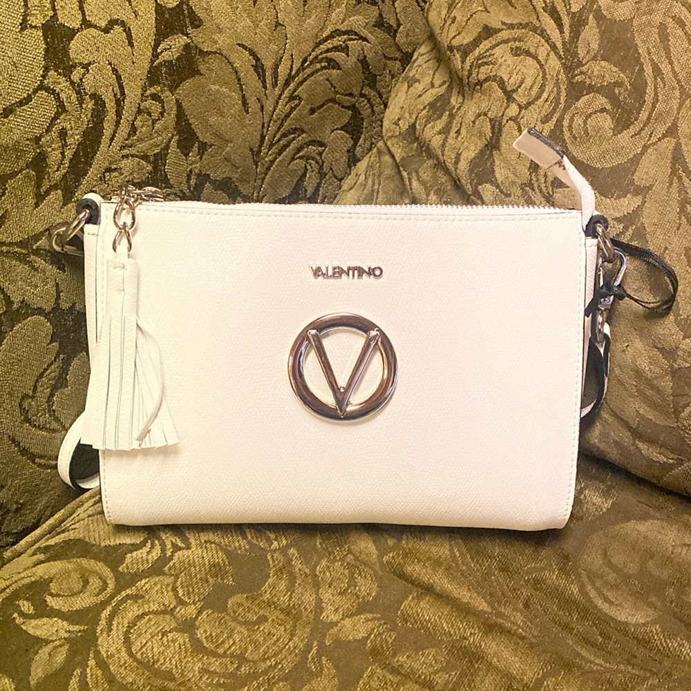 Valentino by Mario Valentino White Leather Crossbody